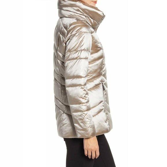Ellen Tracy Women Puffer Jacket Front zip closure | Size - M | Grey - Picture 3 of 3